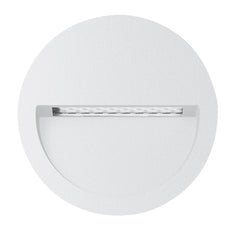 ZAC RECESSED ROUND LED WALL LIGHT 240V - White / Black / Silver